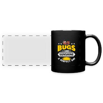 Insekten - Panorama-Tasse farbig - Schwarz - Vorne