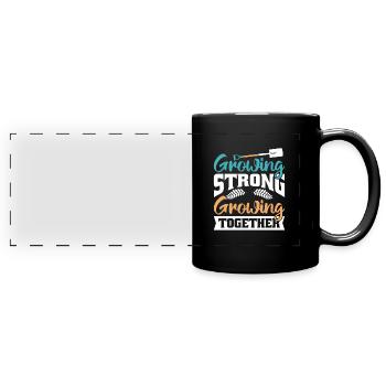 Lotissements dans la ville - Mug panoramique uni - noir - Devant