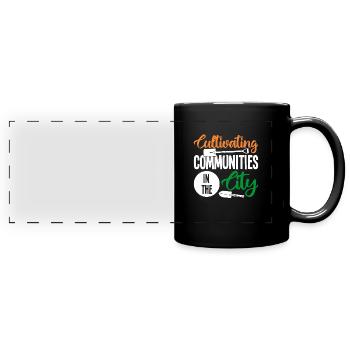 Lotissements dans la ville - Mug panoramique uni - noir - Devant