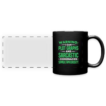 Daten Analytiker Datenschutz Beauftragter - Panorama-Tasse farbig - Schwarz - Vorne