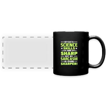 Daten Analytiker Datenschutz Beauftragter - Panorama-Tasse farbig - Schwarz - Vorne