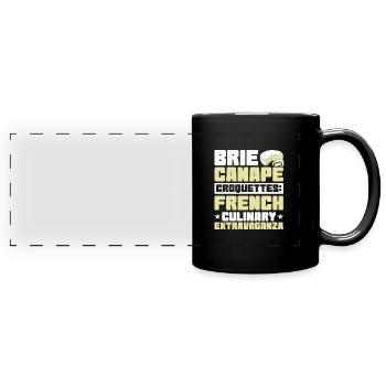 Cuisine française - Mug panoramique uni - noir - Devant