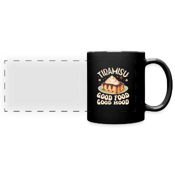 Cuisine italienne - Mug panoramique uni - noir - Devant