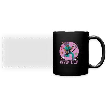Altenpflegerin - Panorama-Tasse farbig - Schwarz - Vorne