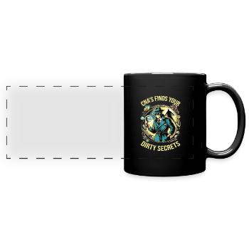 Altenpflegerin - Panorama-Tasse farbig - Schwarz - Vorne