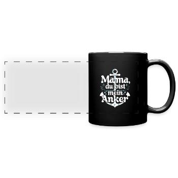 Fête des Mères - Mug panoramique uni - noir - Devant