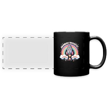 Rocket - Full Colour Panoramic Mug - black - Front
