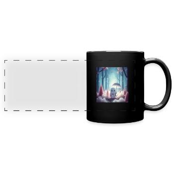 Märchen - Panorama-Tasse farbig - Schwarz - Vorne