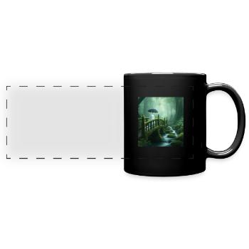 Märchen - Panorama-Tasse farbig - Schwarz - Vorne