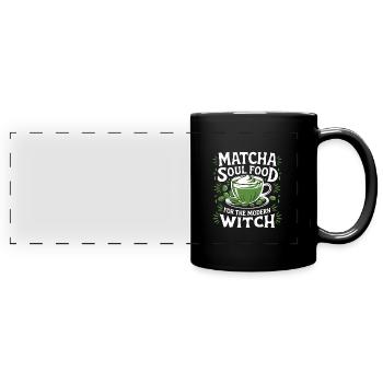 Matcha - Panorama-Tasse farbig - Schwarz - Vorne