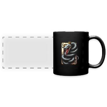 Jeu de cartes - Mug panoramique uni - noir - Devant