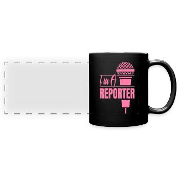 Ich bin Reporter Medien Korrespondent Journalist - Panorama-Tasse farbig - Schwarz - Vorne