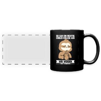 Abschied Kollegin Abschiedsparty Geschenk - Panorama-Tasse farbig - Schwarz - Vorne