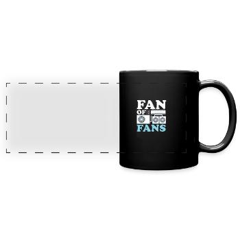 Fan Of Fans Tech Ventilation Cooling System HVAC - Full Colour Panoramic Mug - black - Front
