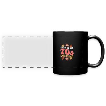 C’est mon costume des années 70 Seventies Hippie - Mug panoramique uni - noir - Devant