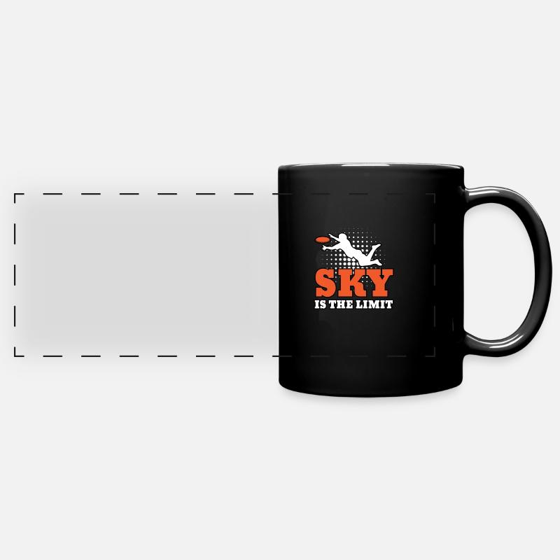 Sky Is The Limit Ultimate Frisbee Flying Disc - Full Colour Panoramic Mug - black