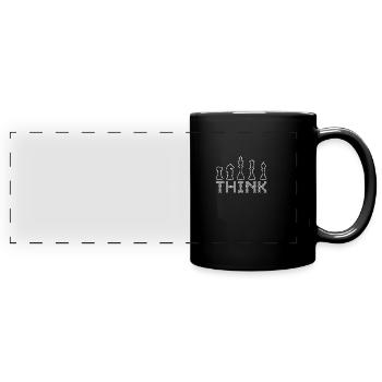 Think Chess for Chess Players - Full Colour Panoramic Mug - black - Front