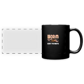 Vermifuger les déchets de lombriculture - Mug panoramique uni - noir - Devant