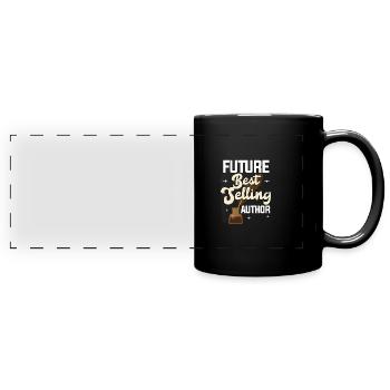 Future Best Selling Author Writer - Full Colour Panoramic Mug - black - Front