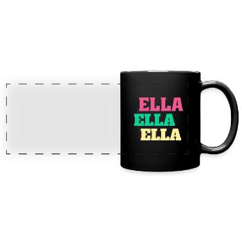 Ella Geschenke zum Geburtstag Ellas Name Ellachen - Panorama-Tasse farbig - Schwarz - Vorne