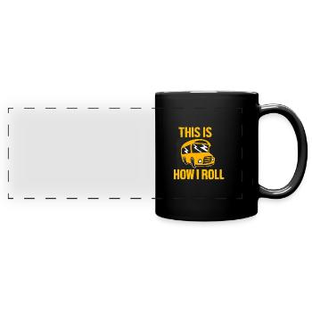 Schulbusfahrer Schulbus - Panorama-Tasse farbig - Schwarz - Vorne