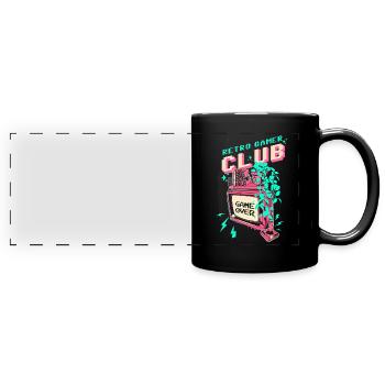 23F 0241 bk - Full Colour Panoramic Mug - black - Front
