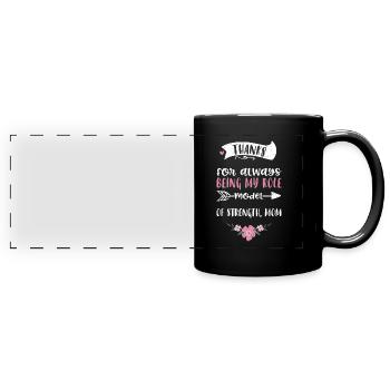 Merci d’avoir toujours été mon rôle... - Mug panoramique uni - noir - Devant