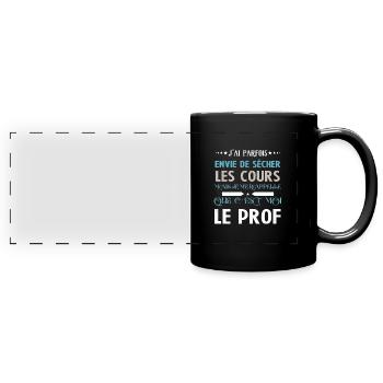 Prof Meilleur Professeur - Mug panoramique uni - noir - Devant