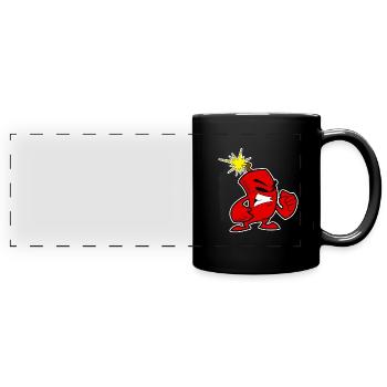 Cool banger firecracker New Year's Eve fireworks boom - Full Colour Panoramic Mug - black - Front