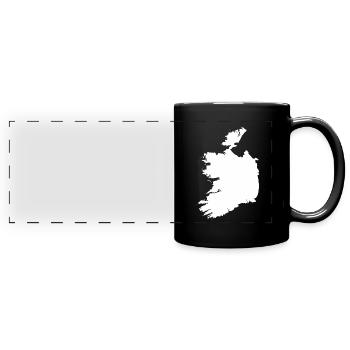 Ireland map flag - Full Colour Panoramic Mug - black - Front