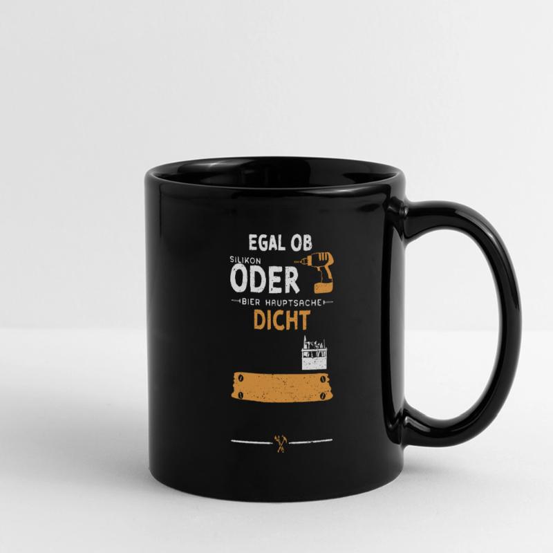 Egal Ob Silikon Oder Bier Haupts... Panorama-Tasse farbig