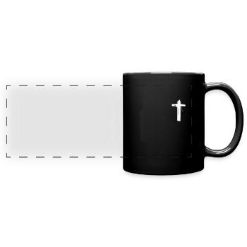 Jesus cross motif - Full Colour Panoramic Mug - black - Front