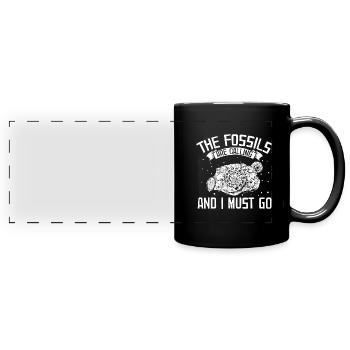 Fossil collectors | Fossils Collect Gift Idea - Full Colour Panoramic Mug - black - Front