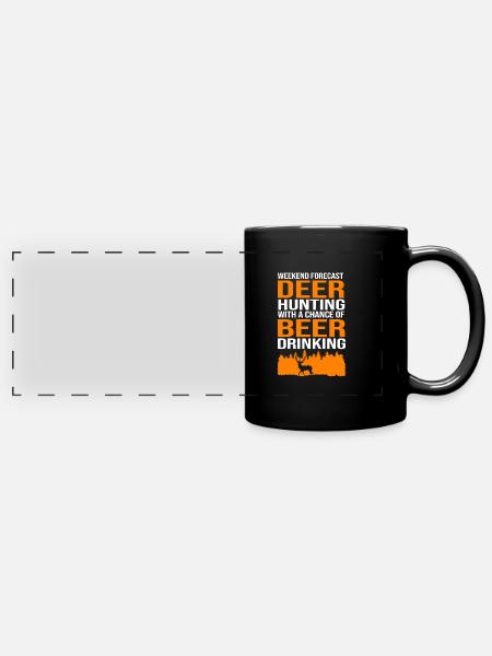 Jäger Jagen - Panorama-Tasse farbig - Schwarz