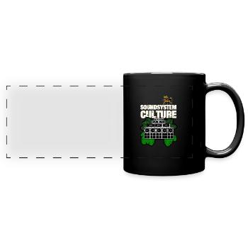 Soundsystem Culture - Panorama-Tasse farbig - Schwarz - Vorne