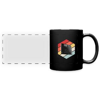 Diskette Floppy Disk - Full Colour Panoramic Mug - black - Front