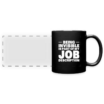 Bühnentechnik Geschenke | Bühnentechniker Stage - Panorama-Tasse farbig - Schwarz - Vorne