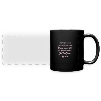 mamie - Mug panoramique uni - noir - Devant