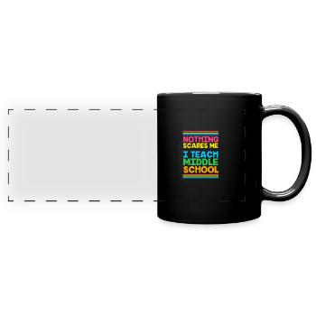 Lehrer der Mittelstufe - Panorama-Tasse farbig - Schwarz - Vorne