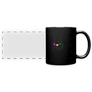 Rave Raver Techno music Techno bass Mixer - Full Colour Panoramic Mug - black - Front