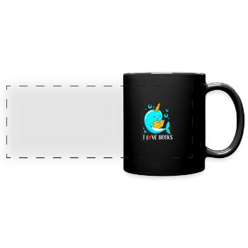 Narwal - Panorama-Tasse farbig - Schwarz - Vorne