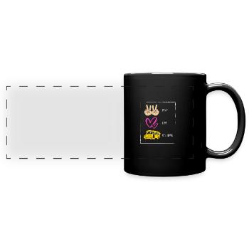 Schulbusfahrer Schulbus - Panorama-Tasse farbig - Schwarz - Vorne