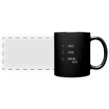 Salsa Tänzer Tänzerin - Panorama-Tasse farbig - Schwarz - Vorne