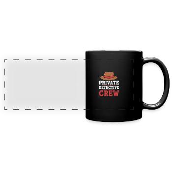 Détective - Mug panoramique uni - noir - Devant
