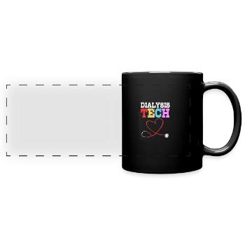 Dialyse-Techniker - Panorama-Tasse farbig - Schwarz - Vorne