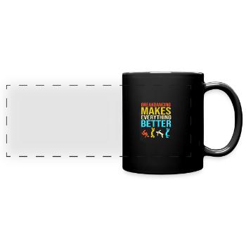 Breakdance - Panorama-Tasse farbig - Schwarz - Vorne