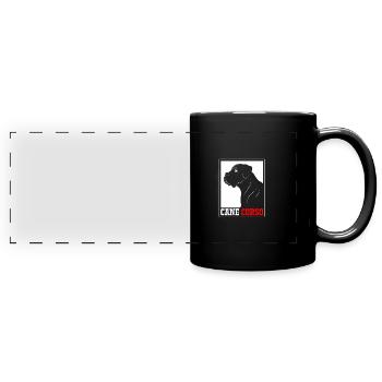 Cane Corso - Panorama-Tasse farbig - Schwarz - Vorne