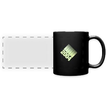 Jahr 2004 - Panorama-Tasse farbig - Schwarz - Vorne