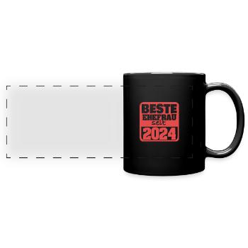 Ehe 2024 - Panorama-Tasse farbig - Schwarz - Vorne