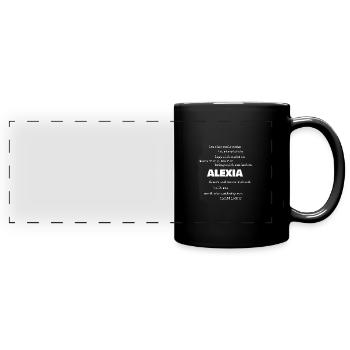 Sprüche Alexia - Panorama-Tasse farbig - Schwarz - Vorne